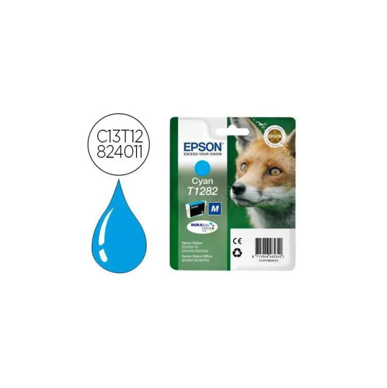 CARTUCHO INK-JET EPSON T1282 COLOR CIAN C13T12824012