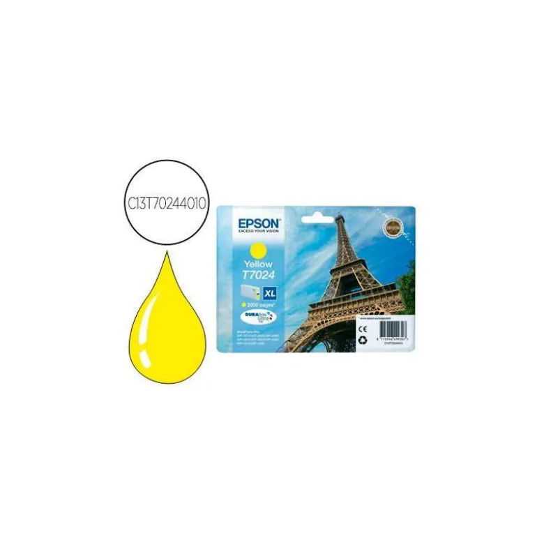 CARTUCHO INK-JET EPSON T7024 COLOR AMARILLO C13T70244010