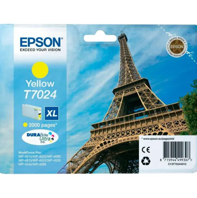 CARTUCHO INK-JET EPSON T7024 COLOR AMARILLO C13T70244010