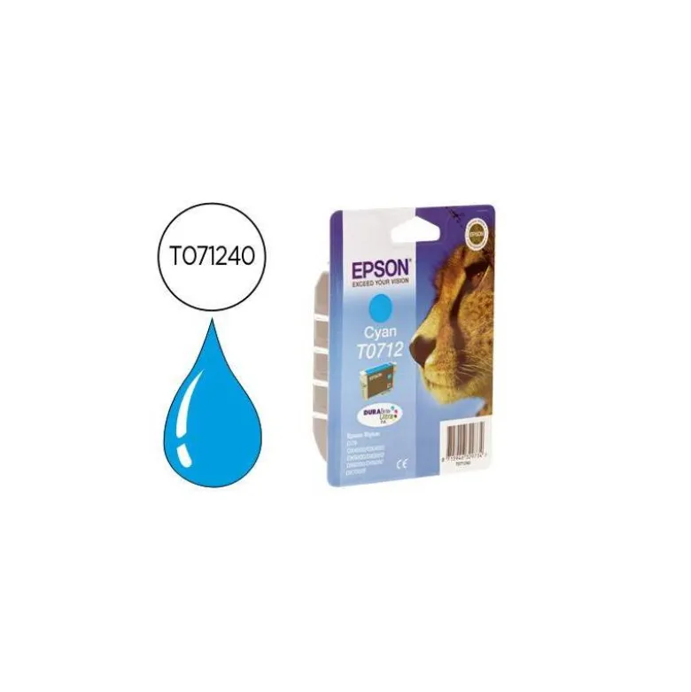 CARTUCHO INK-JET EPSON T0712 COLOR CIAN C13T07124012