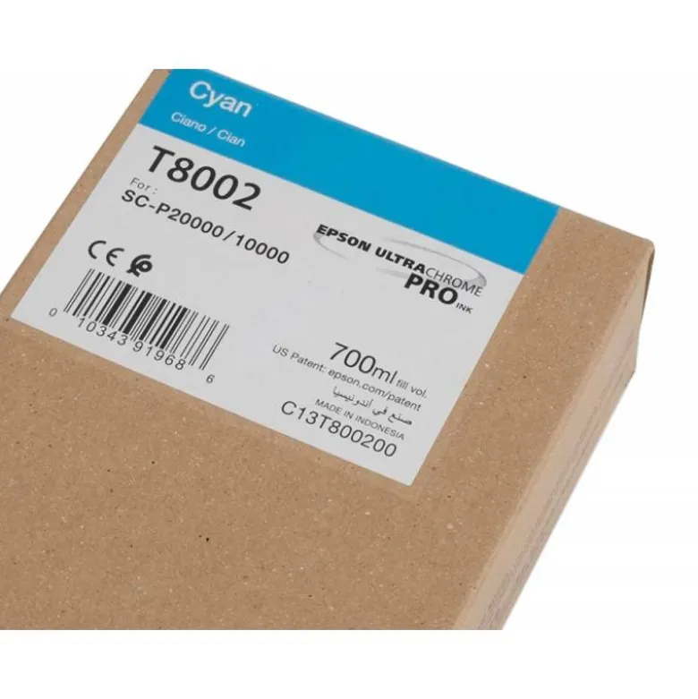 CARTUCHO INK-JET EPSON T8002 COLOR CIAN C13T800200