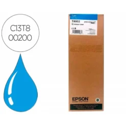 CARTUCHO INK-JET EPSON T8002 COLOR CIAN C13T800200