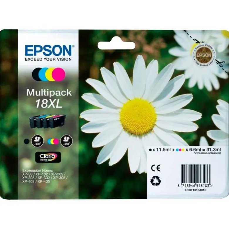 CARTUCHO INK-JET EPSON T18XL MULTIPACK C13T18164012