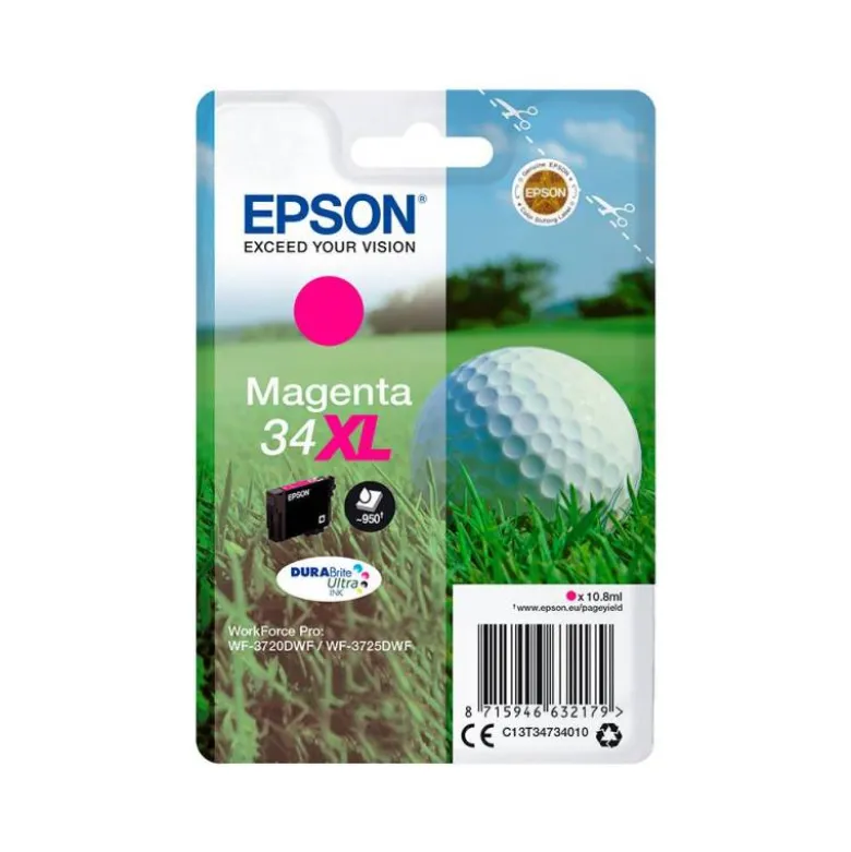 CARTUCHO INK-JET EPSON 34XL COLOR MAGENTA C13T34734010