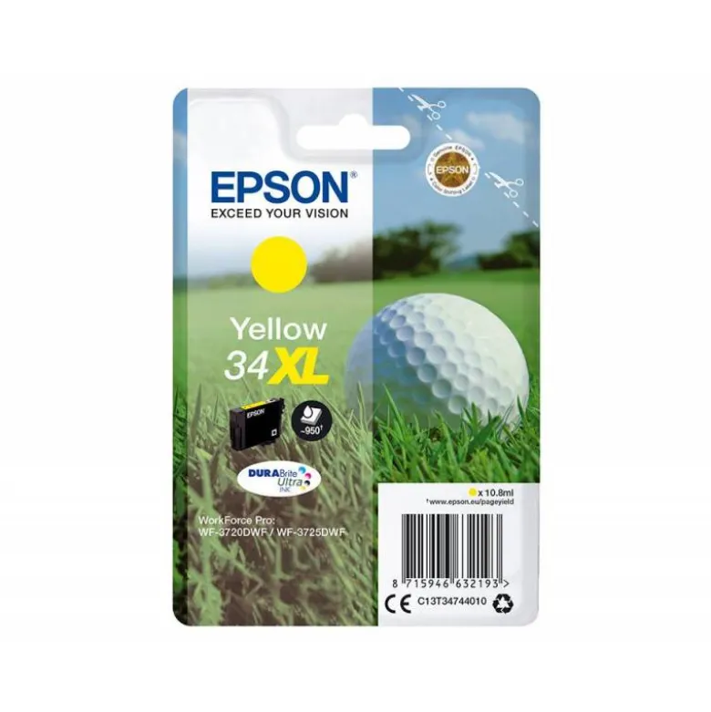 CARTUCHO INK-JET EPSON 34XL COLOR AMARILLO C13T34744010