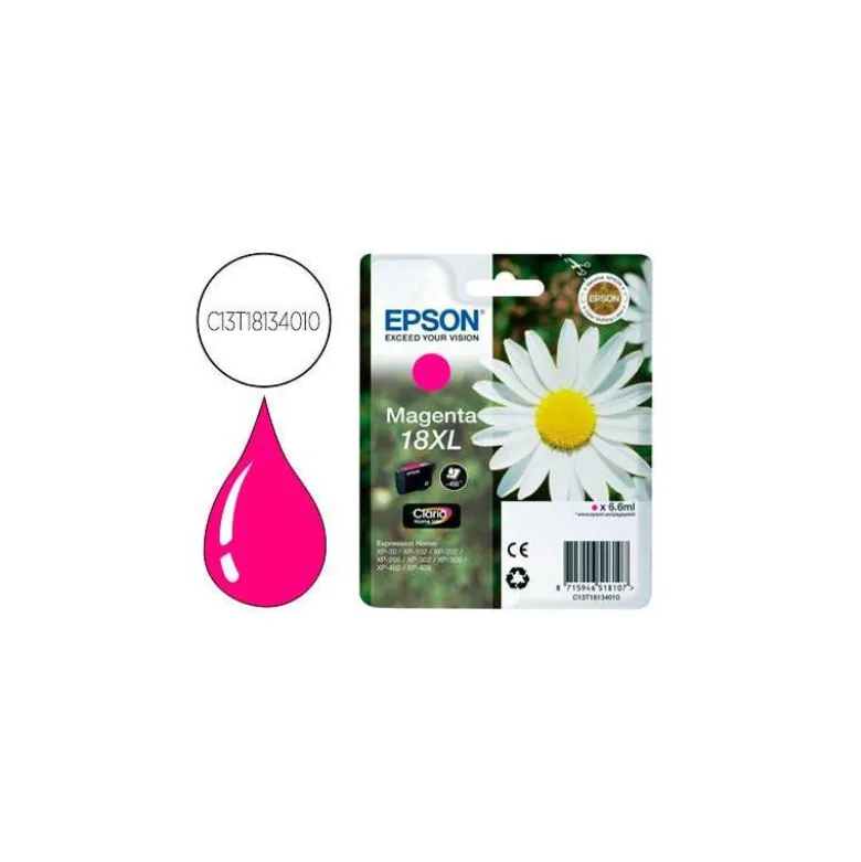CARTUCHO INK-JET EPSON 18XL COLOR MAGENTA C13T18134012