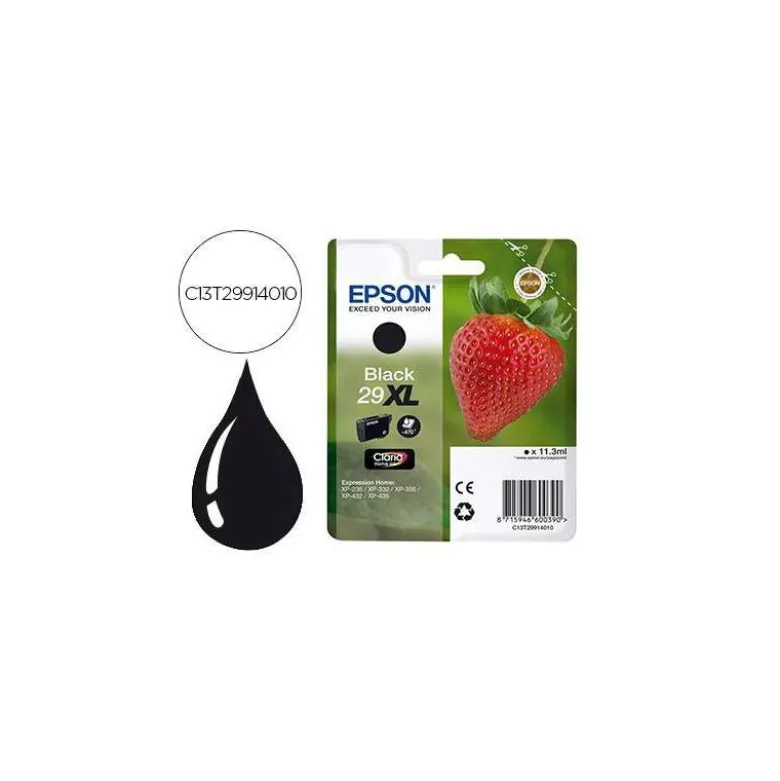 CARTUCHO INK-JET EPSON 29XL COLOR NEGRO C13T29914012