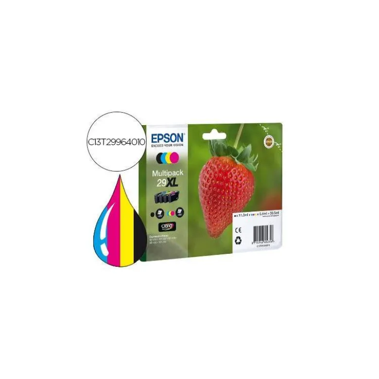 CARTUCHO INK-JET EPSON 29XL MULTIPACK 4 COLORES C13T29964012