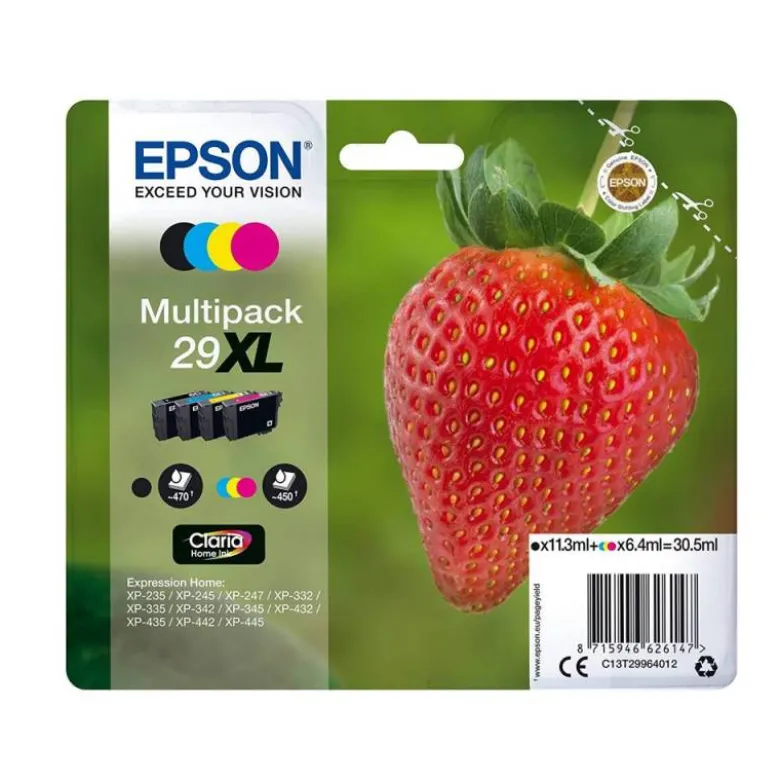 CARTUCHO INK-JET EPSON 29XL MULTIPACK 4 COLORES C13T29964012