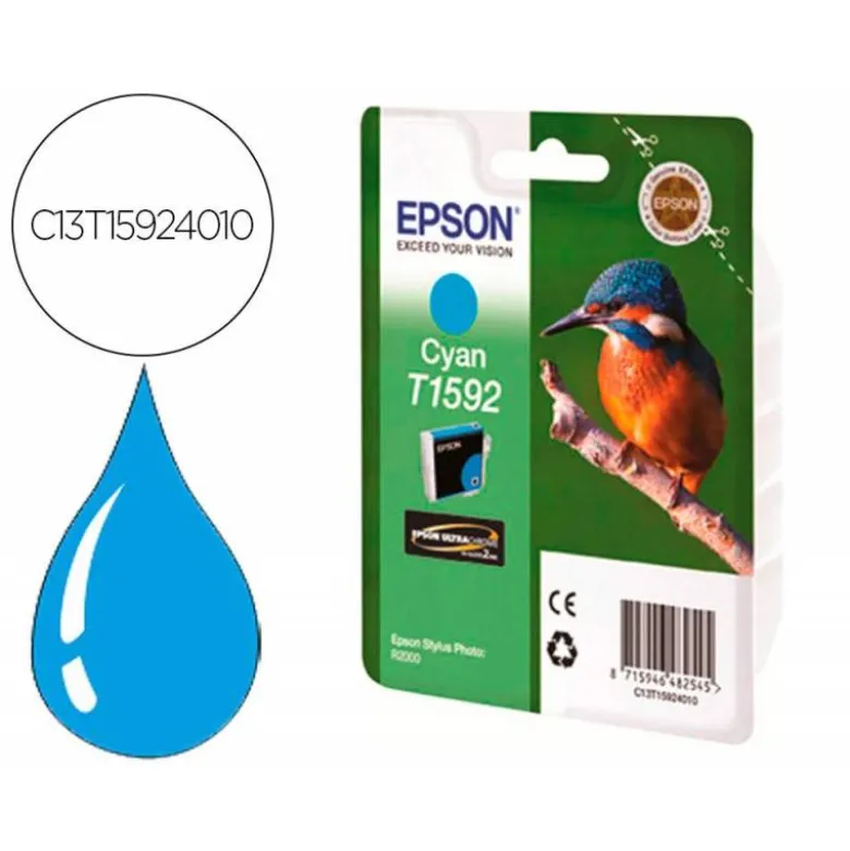 CARTUCHO INK-JET EPSON YT1592 COLOR CIAN C13T15924010