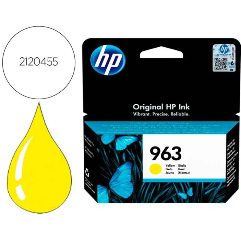 CARTUCHO INK-JET HP 963 COLOR AMARILLO 3JA25AE