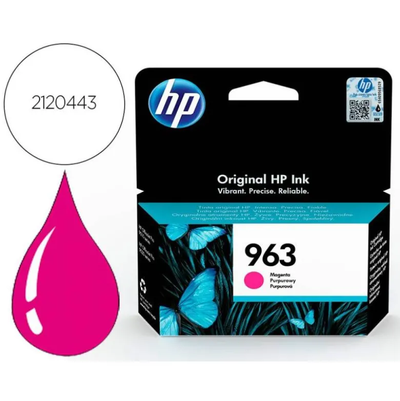 CARTUCHO INK-JET HP 963 COLOR CIAN 3JA24AE