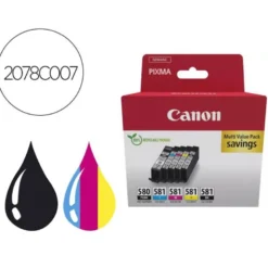 CARTUCHOS CANON PIXMA MULTIPACK 580 Y 581 2078C007