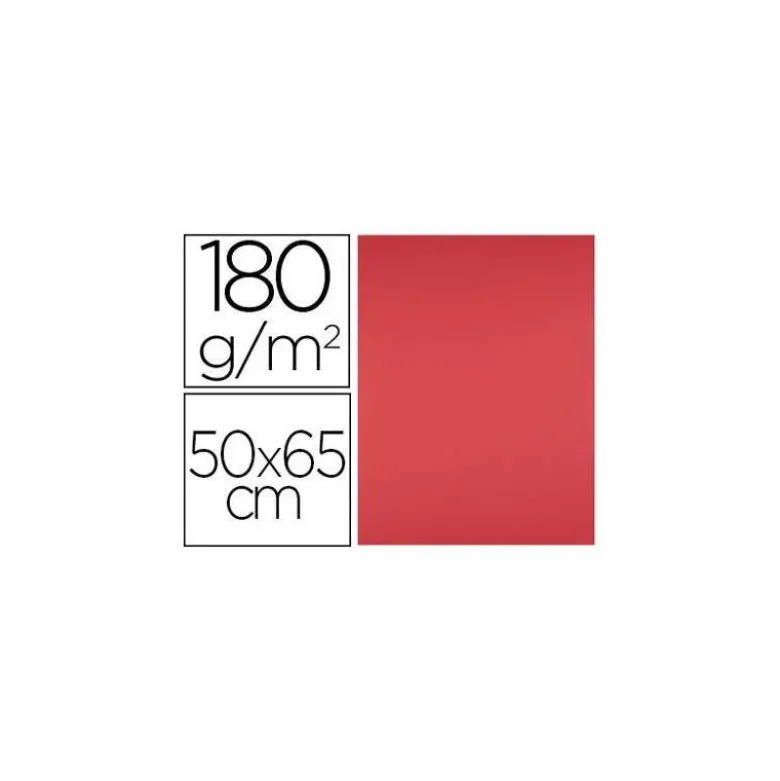 Cartulina Color Rojo Liderpapel 50x65 cm 185 gr