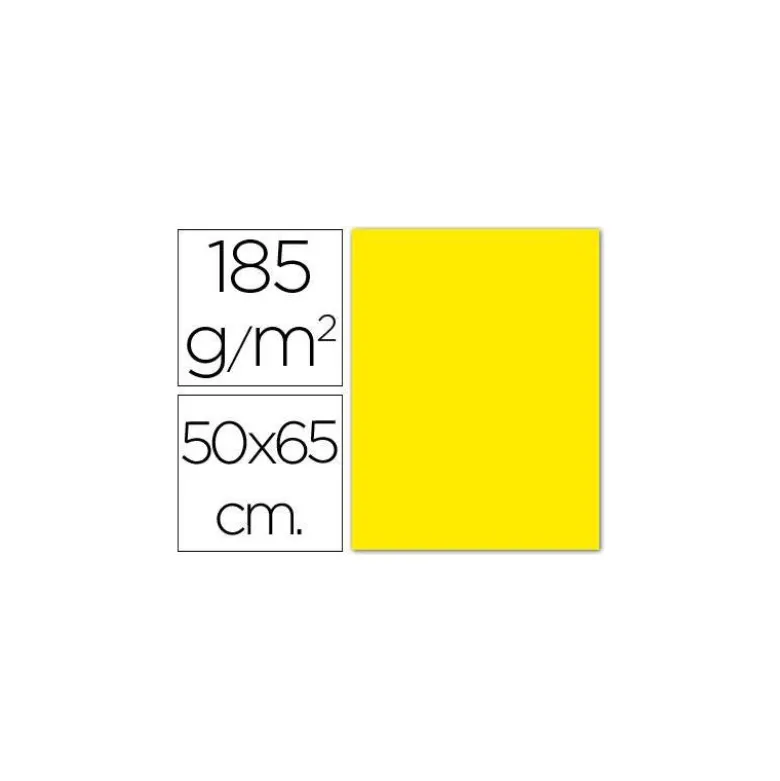 Cartulina Guarro amarillo canario 500 x 650 mm de 185 gm2