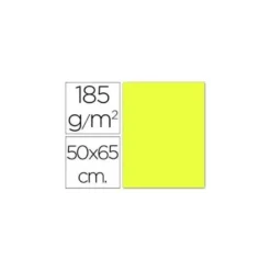 Cartulina Guarro amarillo limon 500 x 650 mm de 185 g/m2