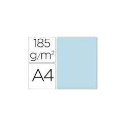 Cartulina Guarro din a4 azul cielo 185 gr paquete 50 hojas