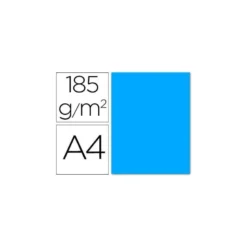 Cartulina Guarro din A4 azul maldivas 185 gr paquete 50 hojas