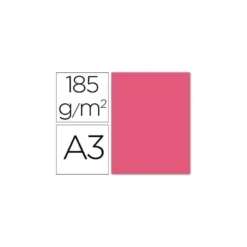 Cartulina Guarro din a3 fucsia 185 gr paquete 50 hojas