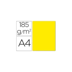 Cartulina Guarro din A4 gualda 185 gr paquete 50 hojas
