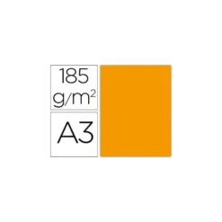 Cartulina Guarro din a3 naranja mandarina 185 gr paquete de 50 hojas