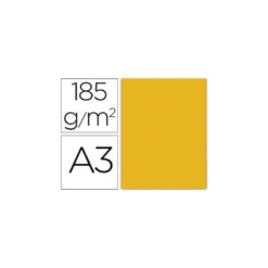 Cartulina Guarro din A3 oro 185 gr paquete 50 hojas