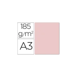 Cartulina Guarro din a3 rosa 185 gr paquete 50 hojas.