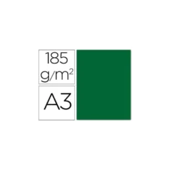 Cartulina Guarro din a3 verde abeto 185 gr paquete 50 hojas