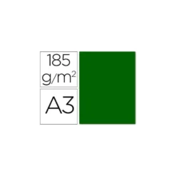 Cartulina Guarro din a3 verde billar 185 gr paquete 50 hojas