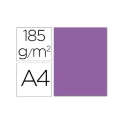 Cartulina Guarro din a4 violeta 185 gr paquete 50 hojas