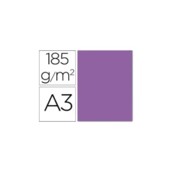 Cartulina Guarro din a3 violeta 185 gr paquete 50 hojas