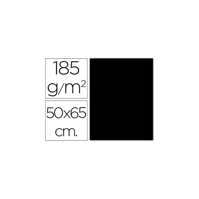 Cartulina Guarro negro - 50x65 cm -185 gr.