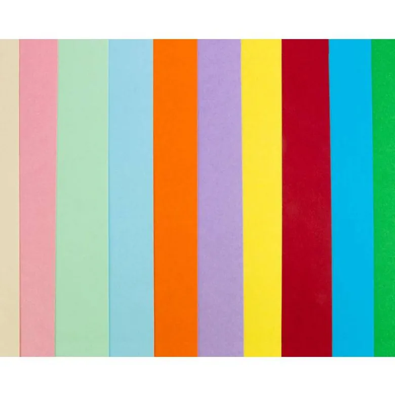 CARTULINA LIDERPAPEL A4 180G/M2 25 COLORES SURTIDOS PAQUETE DE 100 HOJAS