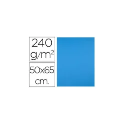Cartulina Liderpapel Azul Turquesa 50x65 cm 240 gr Paquete de 25 unidades