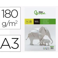 Cartulina Liderpapel color blanco a3 180 g/m2
