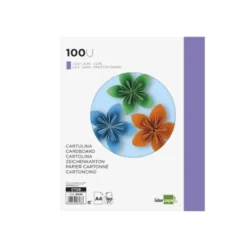 Cartulina Liderpapel color lila a4 180 g/m2