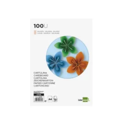 Cartulina Liderpapel color salmon a4 180 g/m2