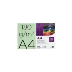 Cartulina Liderpapel color verde a4 180 g/m2