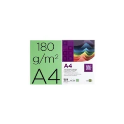 Cartulina Liderpapel color verde billar a4 180 g/m2
