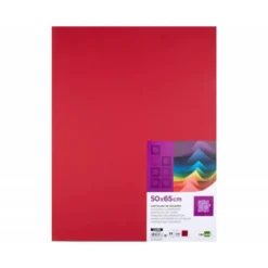 Cartulina Liderpapel Rojo Navidad 50x65 cm 240 gr Paquete de 25 unidades