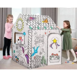 CASA DE JUEGO BANKERS BOX PLAYHOUSE UNICORNIO PARA PINTAR FABRICADA EN CARTON RECICLADO 1210X960X810 MM