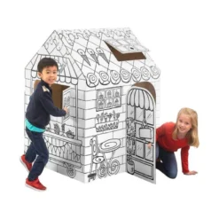 CASA DE JUEGO BANKERS BOX PLAYHOUSE PASTELERIA PARA PINTAR FABRICADA EN CARTON RECICLADO 1210X960X810 MM
