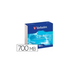 CD-ROM VERBATIM Capacidad 700MB 80 min 52x