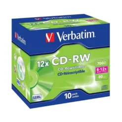 CD-RW VERBATIM Capacidad 700MB 80 min 12x
