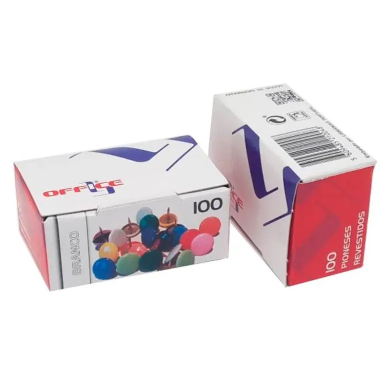 CHINCHETA LISMANIA OFFICE COLOR BLANCO CAJA DE 100 UNIDADES