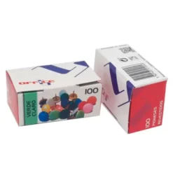 CHINCHETA LISMANIA OFFICE COLOR VERDE CAJA DE 100 UNIDADES