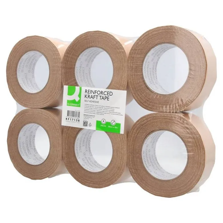 CINTA ADHESIVA Q-CONNECT REFORZADA KRAFT 50MT X 50 MM PARA EMBALAJE