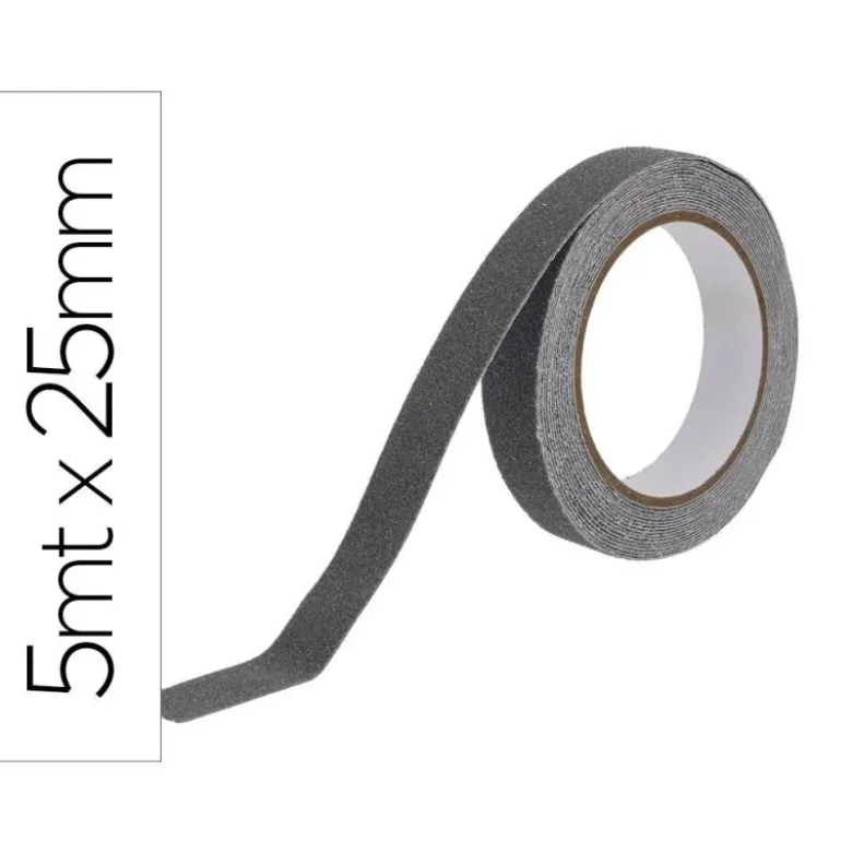 CINTA ANTIDESLIZANTE Q-CONNECT GRIS 5 M X 25 MM