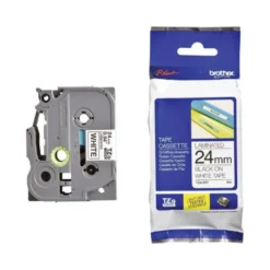 Cinta Brother TZE-251 24mm (ancho) x 8m (largo) laminada blanco/negro