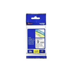 Cinta Brother TZE-221 9mm (ancho) x 8m (largo) laminada blanco/negro